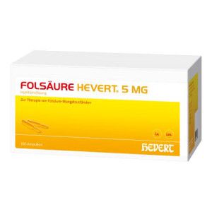 FOLSÄURE HEVERT 5 mg Ampullen